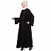 Premium Front open abaya with embroidery work- Black